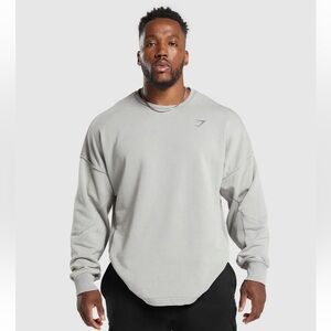 Gymshark Power Washed Crew L Gray/Grey